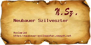 Neubauer Szilveszter névjegykártya